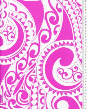 Polynesian fabric TATAN Pink - Tissushop